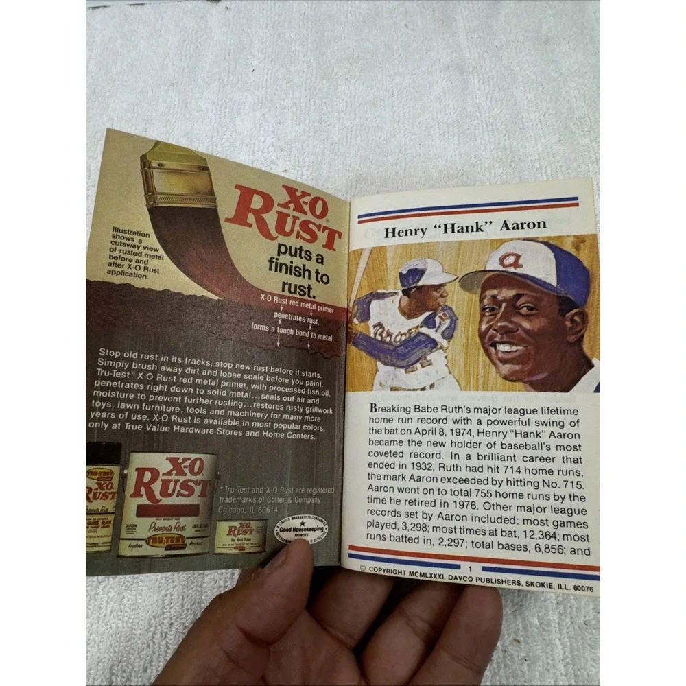 Vintage Pat Summerall Sports Stars Collection Book 1 True Value Promo 1981